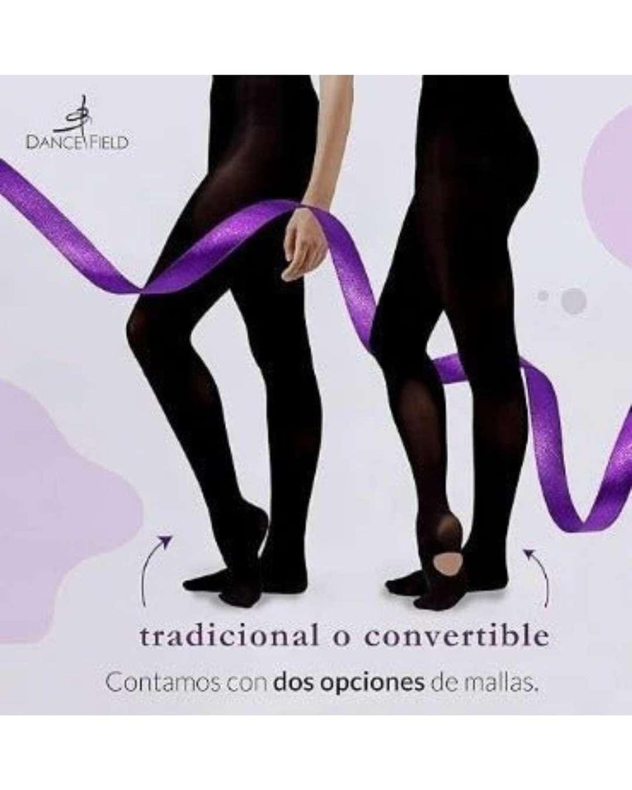 Malla Negra Convertible Niña - Dance Field