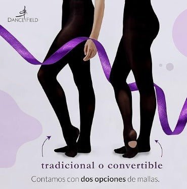 Malla Negra Convertible Niña - Dance Field