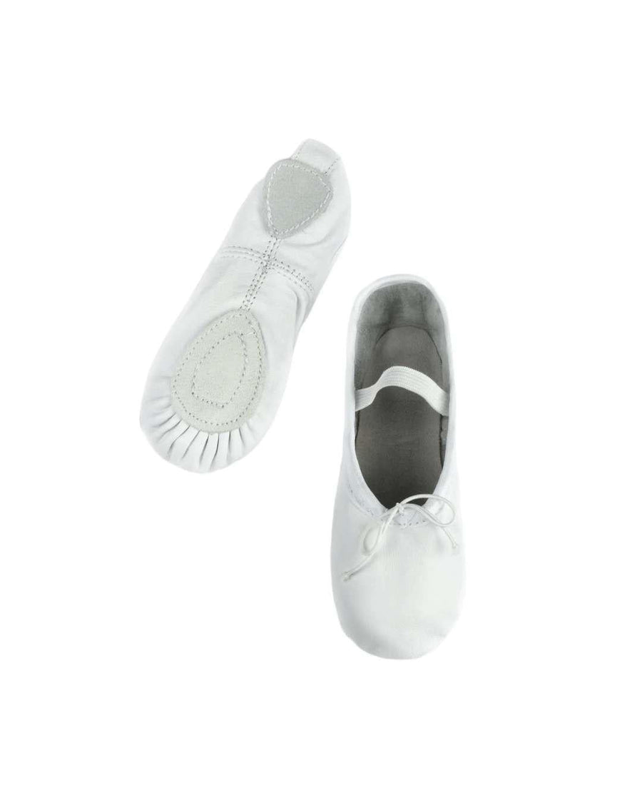 Zapatilla de Ballet en Piel Suela Separada - Blanca. Dance Field. - Dance Field