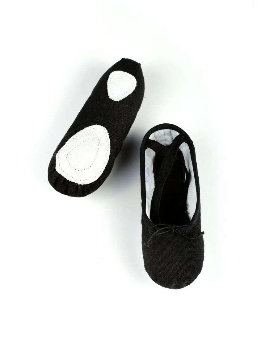 Zapatilla de Lona Dancefield Suela Separada | Niña y Niño | Negra - Dance Field