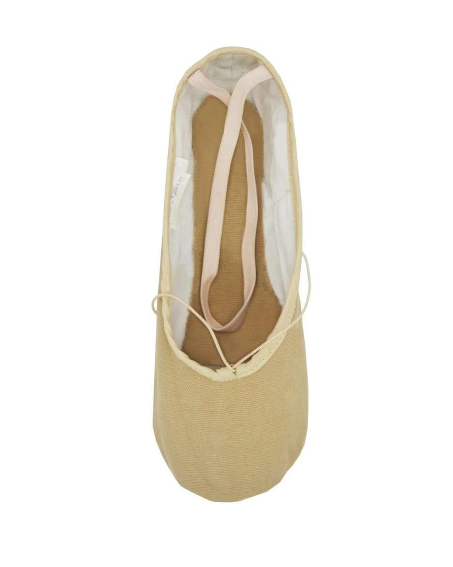 Zapatilla Lona Suela Separada Color Nude. - Dance Field